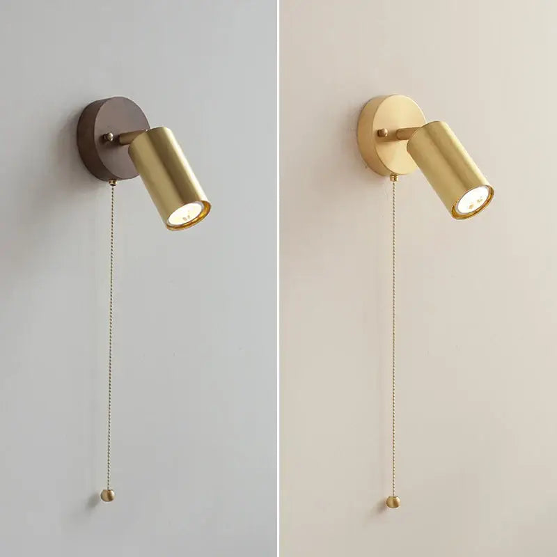 Gold Walnut Wall Sconce