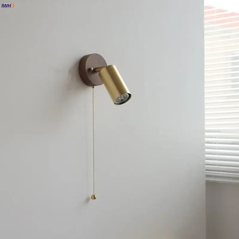 Gold Walnut Wall Sconce