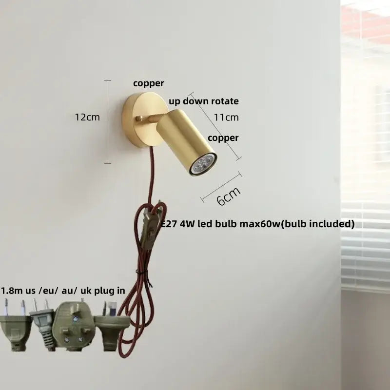 Gold Walnut Wall Sconce