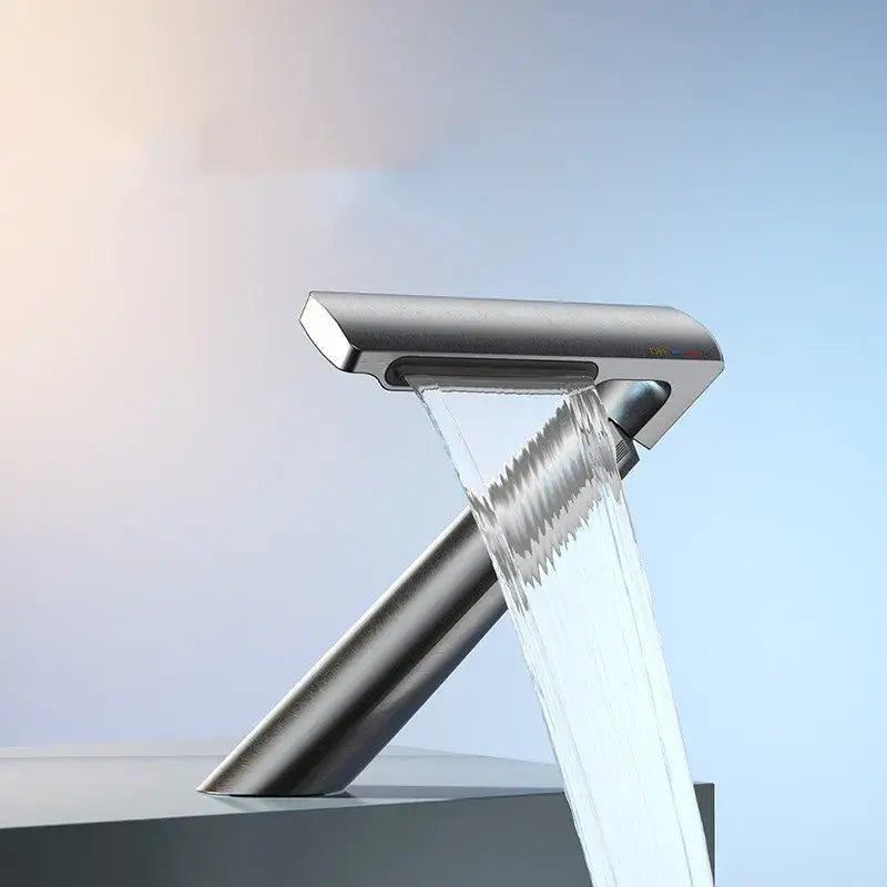 Chrome Waterfall Basin Faucet Single-Handle