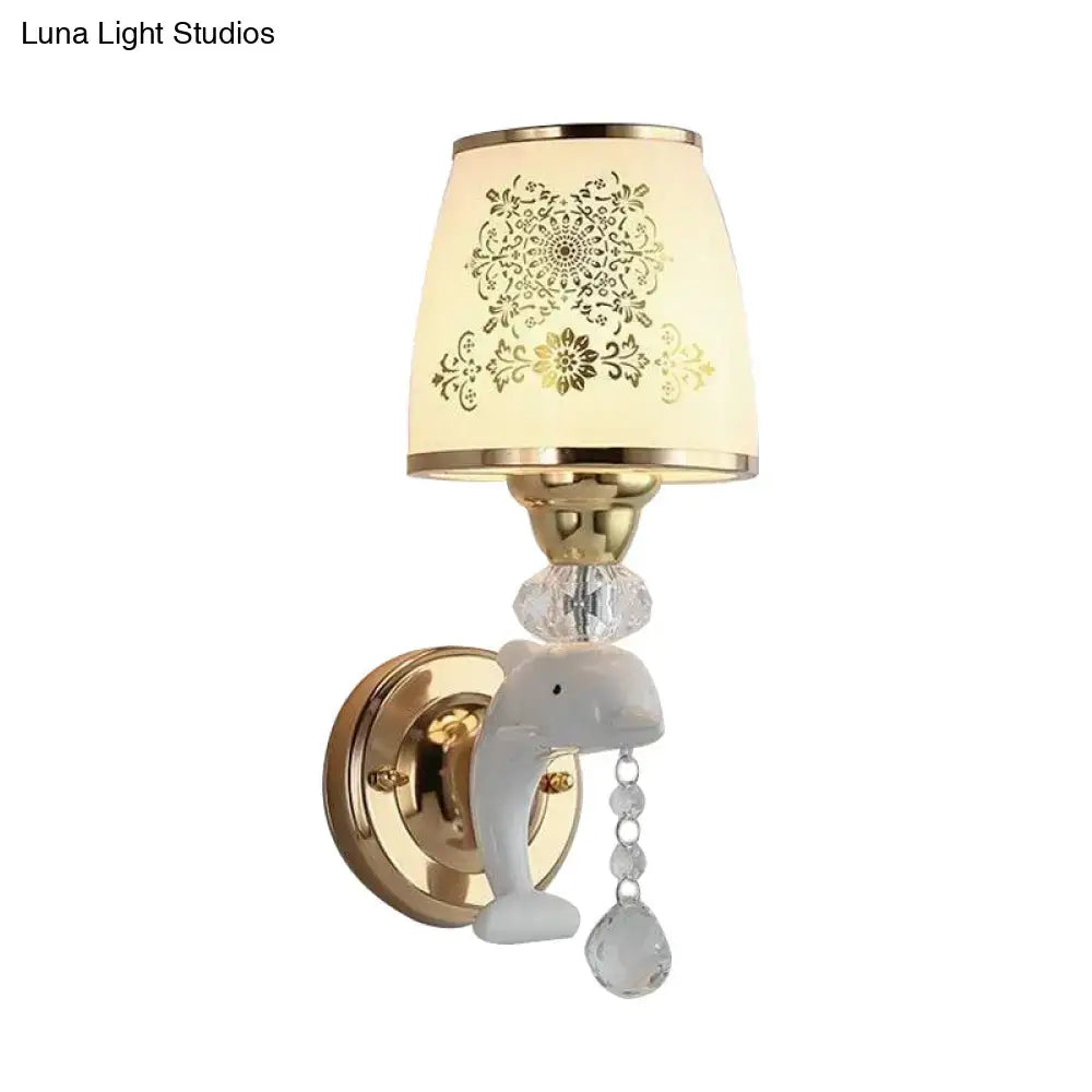 Gold Dolphin Wall Sconce