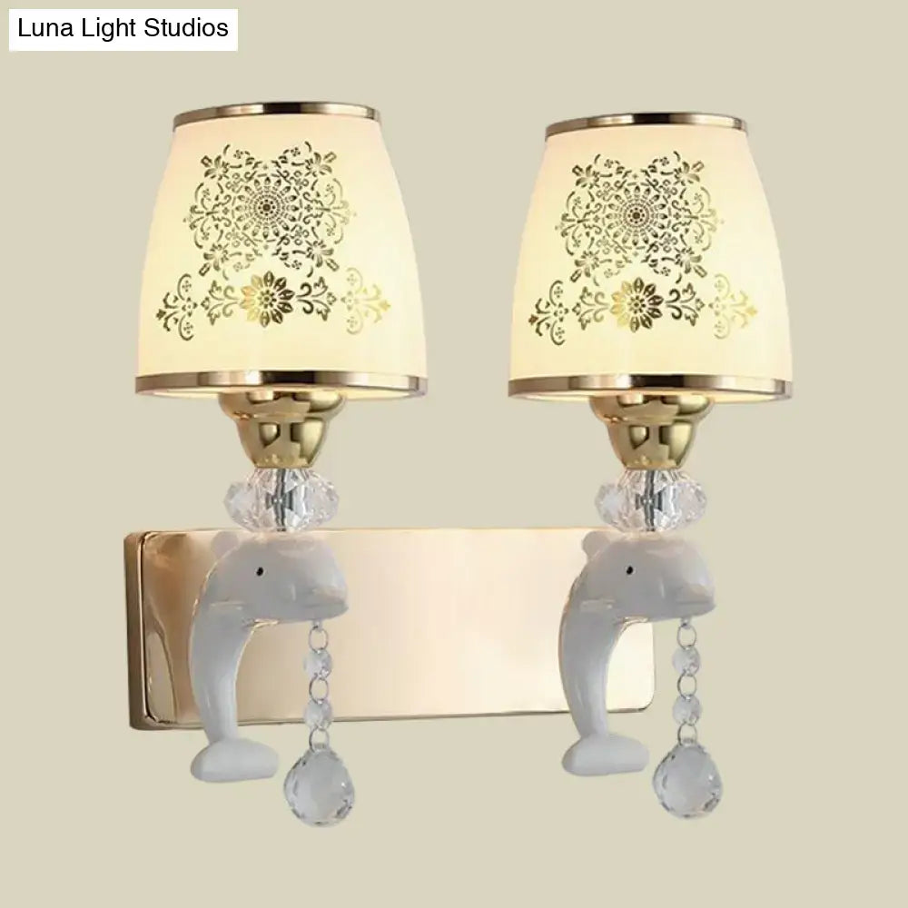 Gold Dolphin Wall Sconce