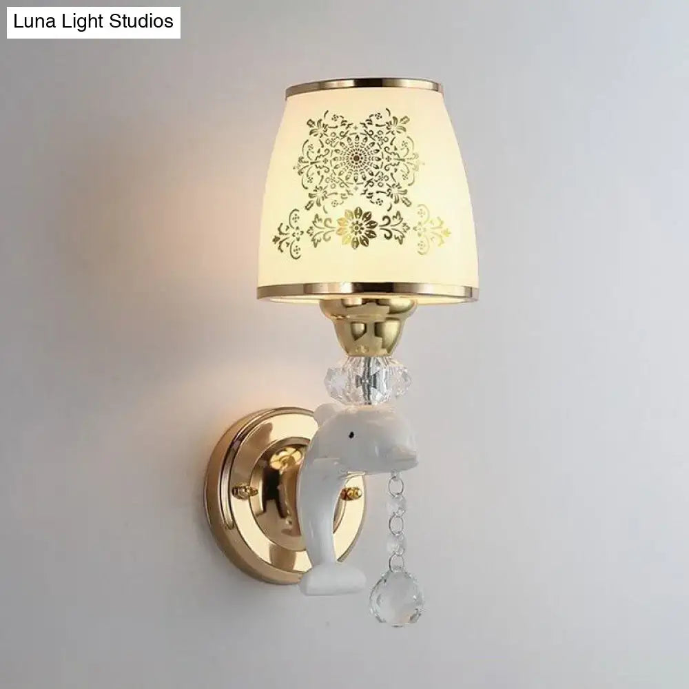 Gold Dolphin Wall Sconce