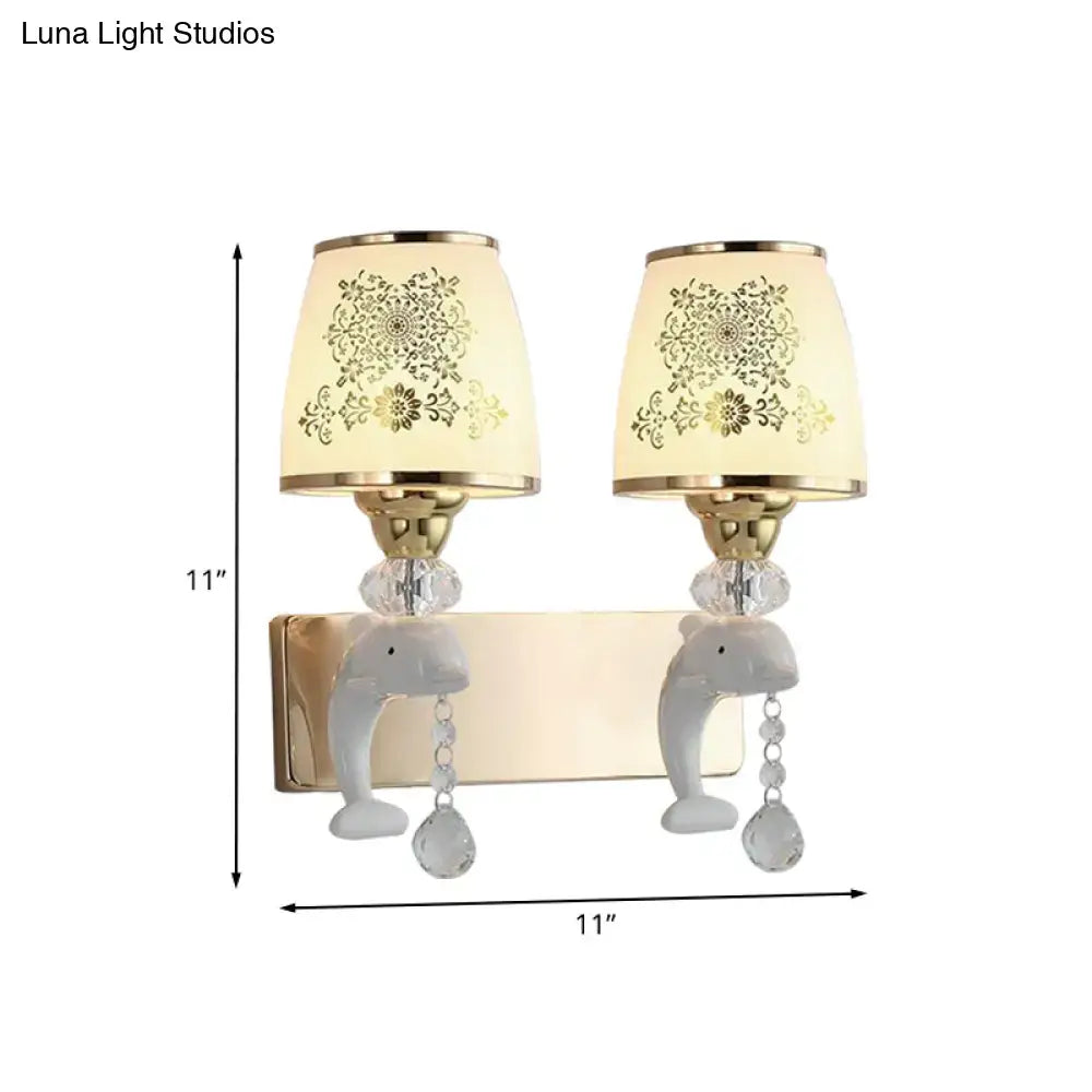 Gold Dolphin Wall Sconce
