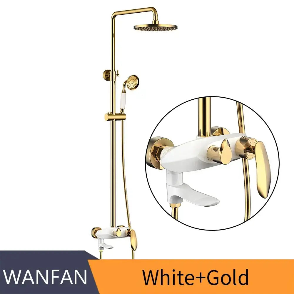 Gold Shower Faucet Set
