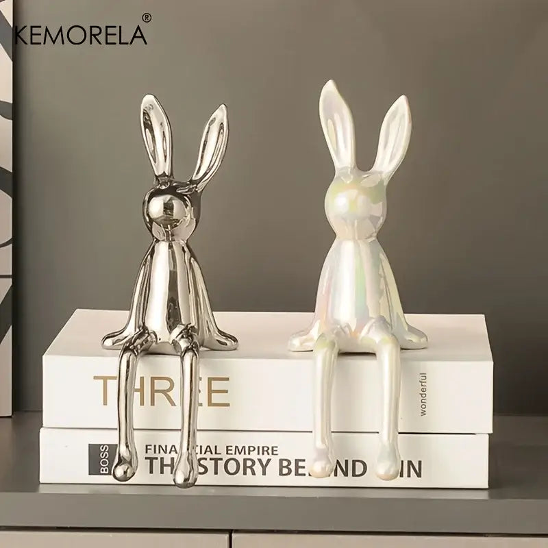 Gold White Rabbit Ornament