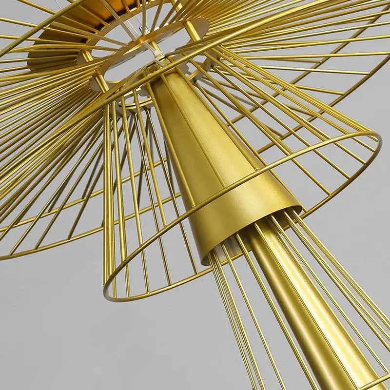 Gold Wireframe Suspension Lamp