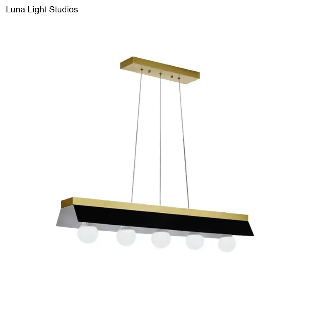 Gold Wood Pendant Light