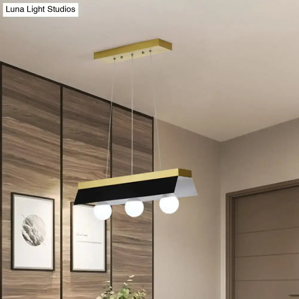 Gold Wood Pendant Light