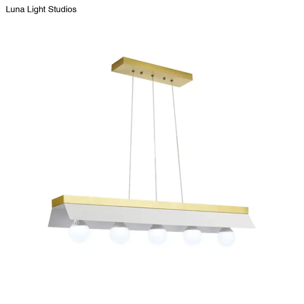Gold Wood Pendant Light