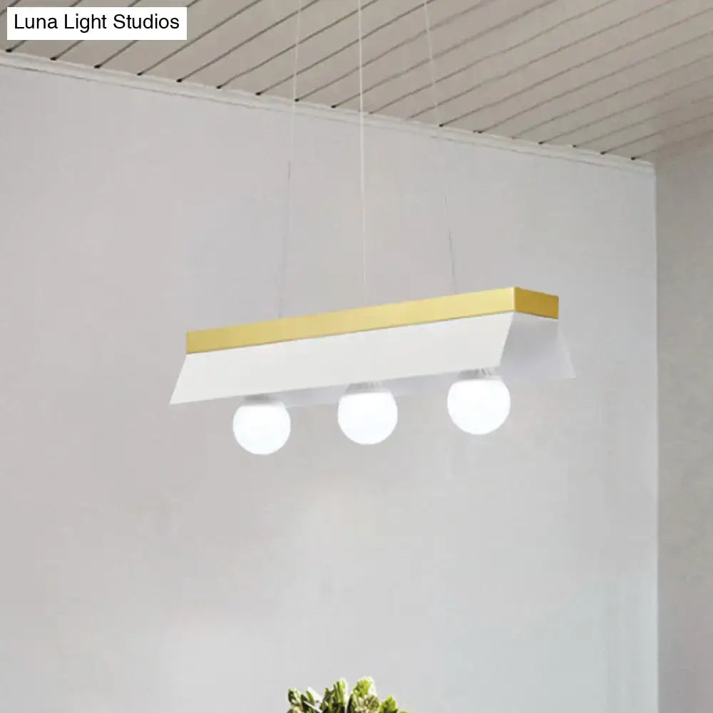 Gold Wood Pendant Light