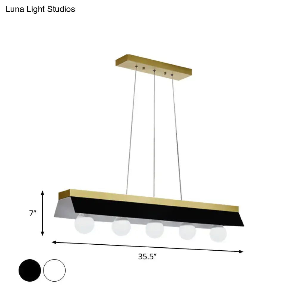 Gold Wood Pendant Light
