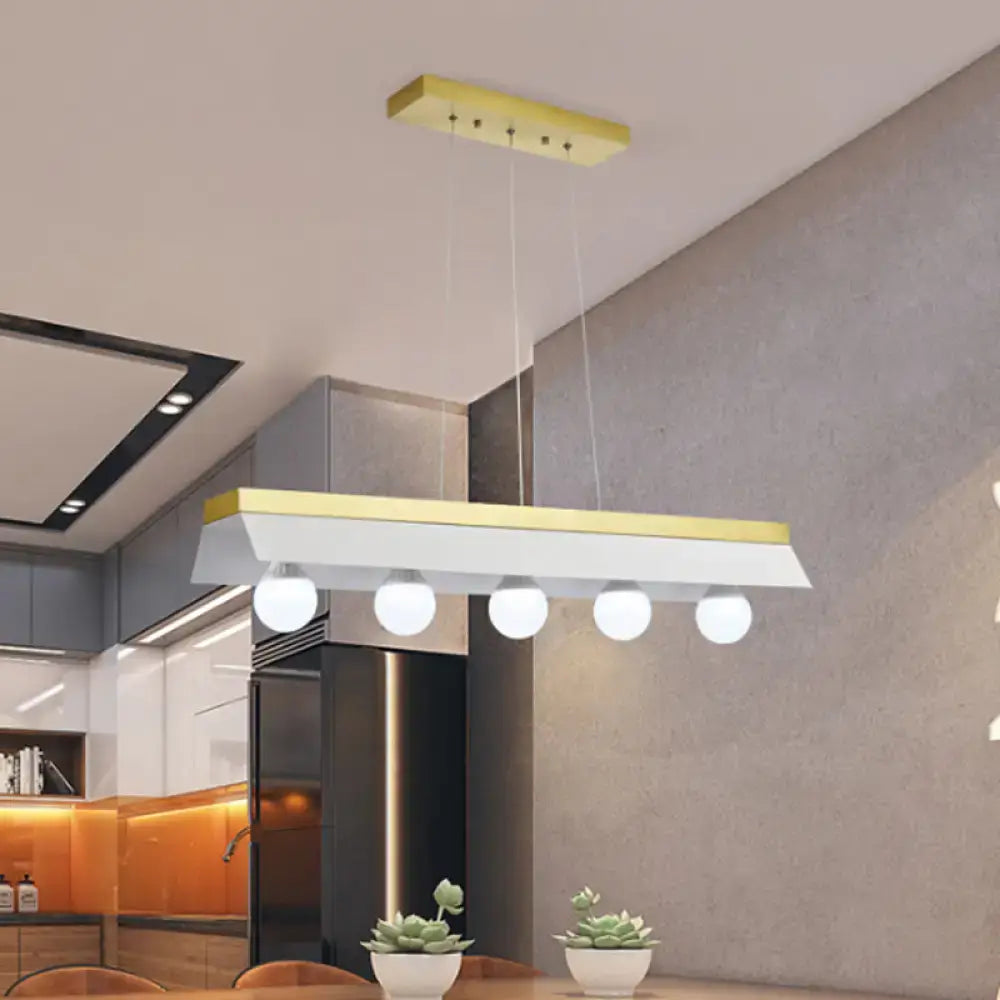 Gold Wood Pendant Light