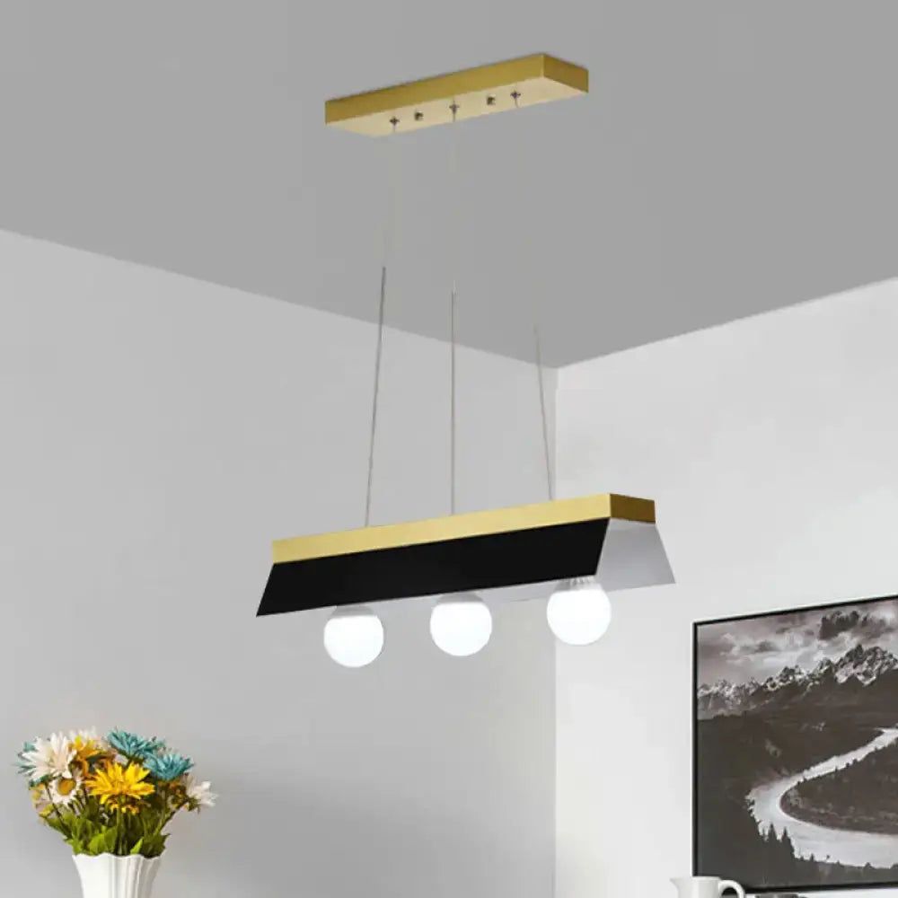 Gold Wood Pendant Light