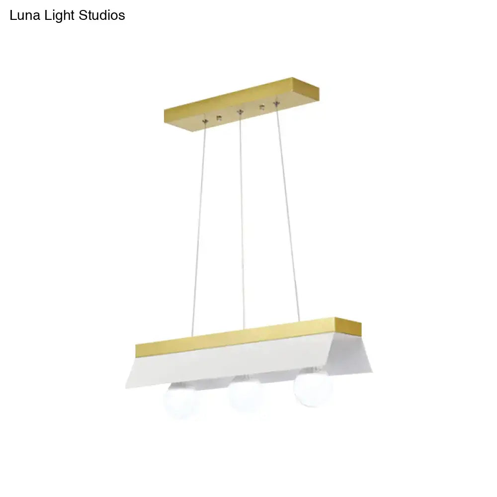 Gold Wood Pendant Light