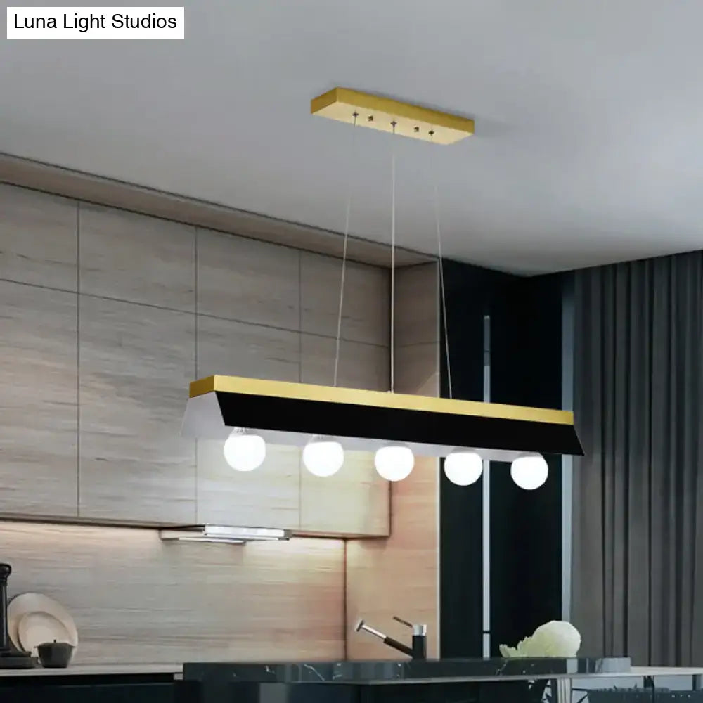 Gold Wood Pendant Light
