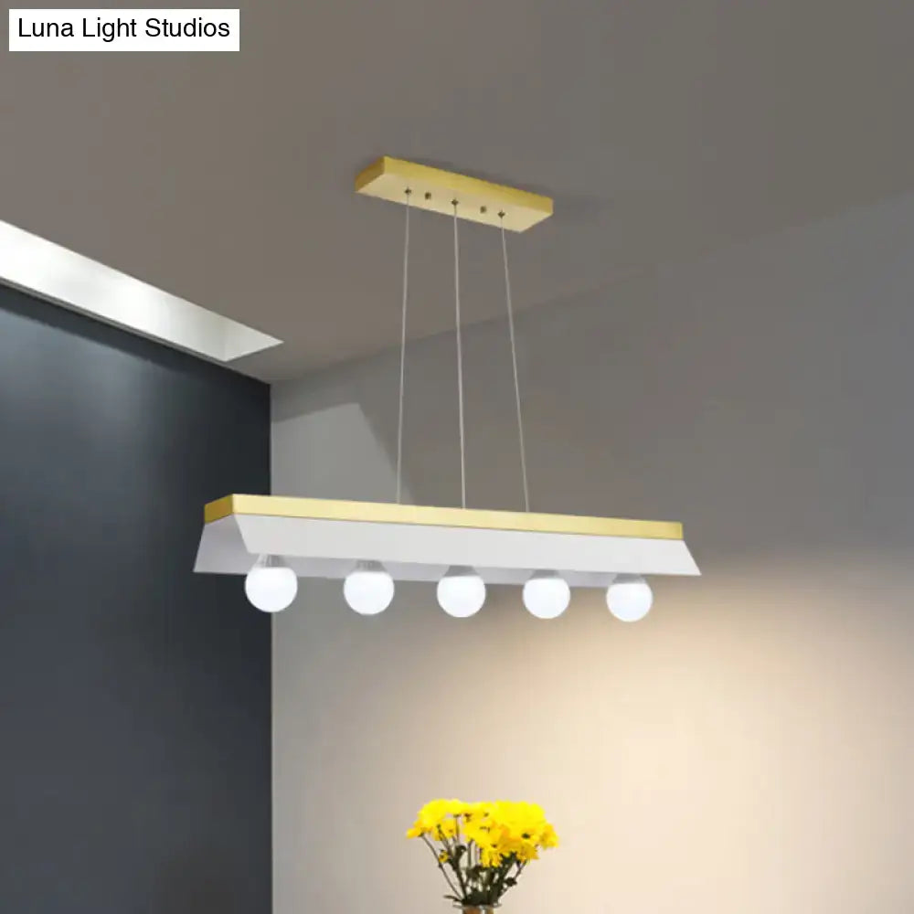 Gold Wood Pendant Light