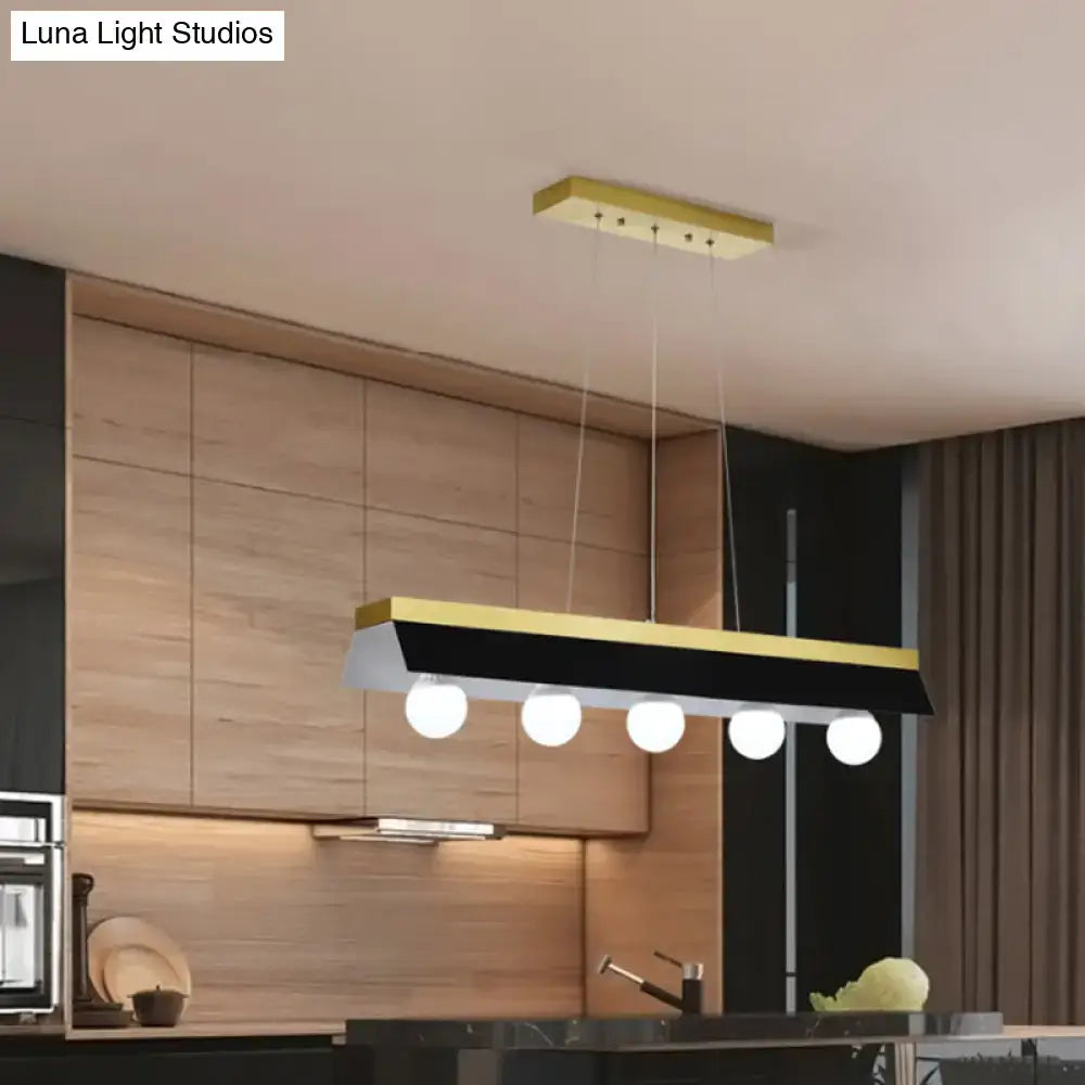 Gold Wood Pendant Light