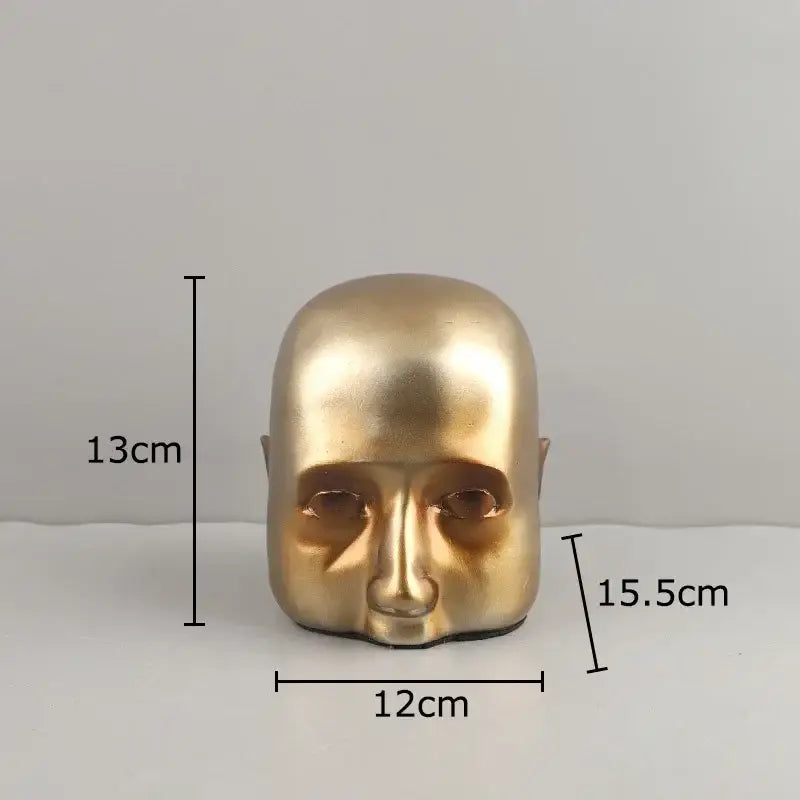 Golden Abstract Resin Sculpture