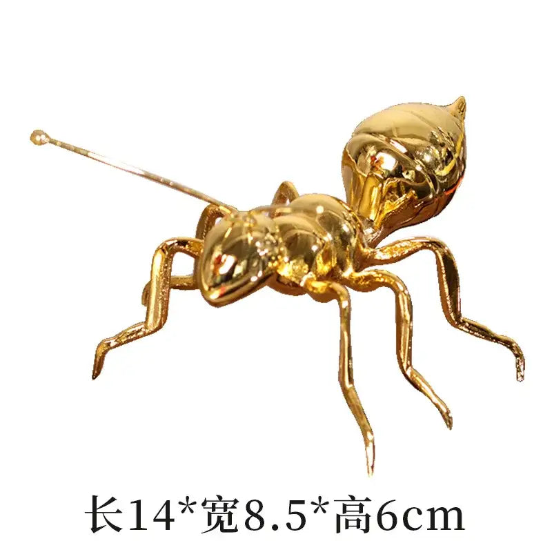 Gold Ant Metal Sculpture