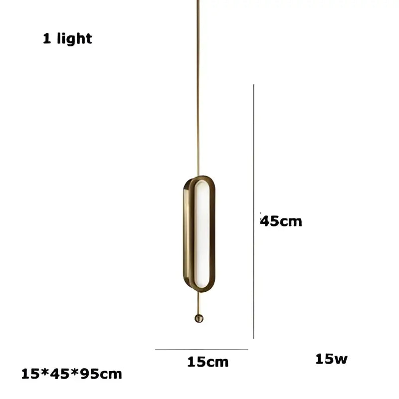 Gold Art Deco Iron Chandelier
