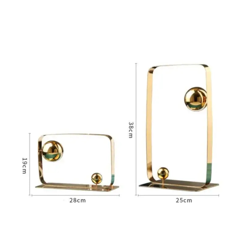 Gold Ball Cube Sculpture
