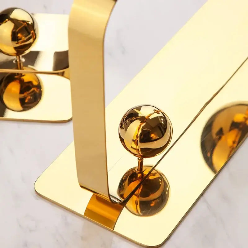 Gold Ball Cube Sculpture