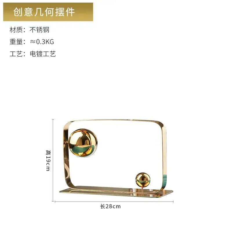 Gold Ball Cube Sculpture
