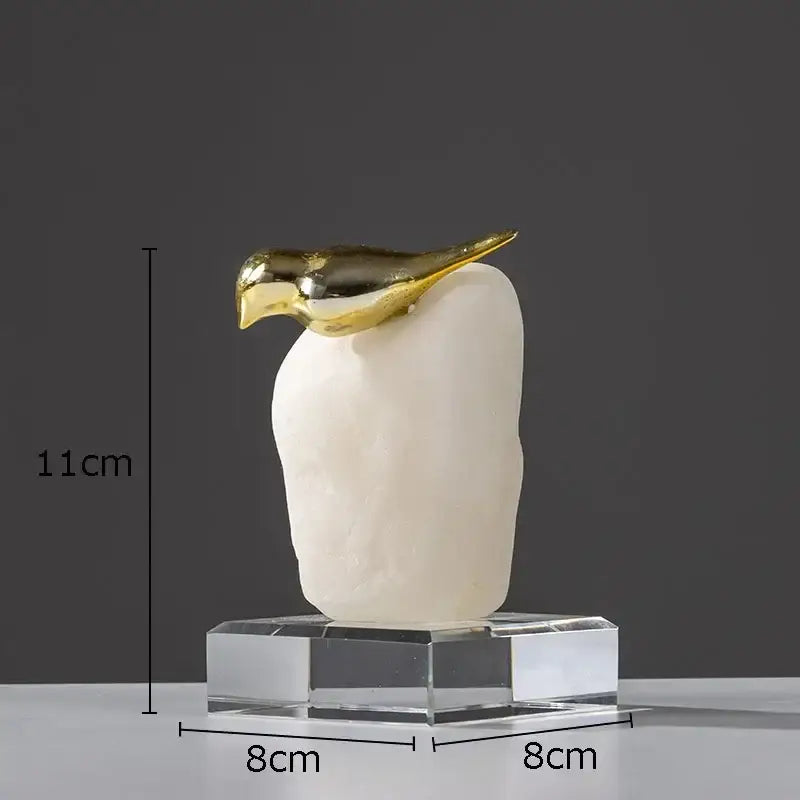 Gold Resin Bird Statue