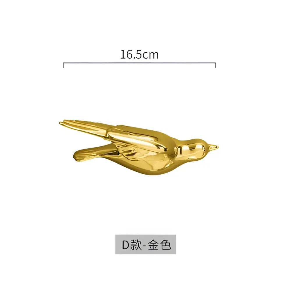 Gold Ceramic Bird Wall