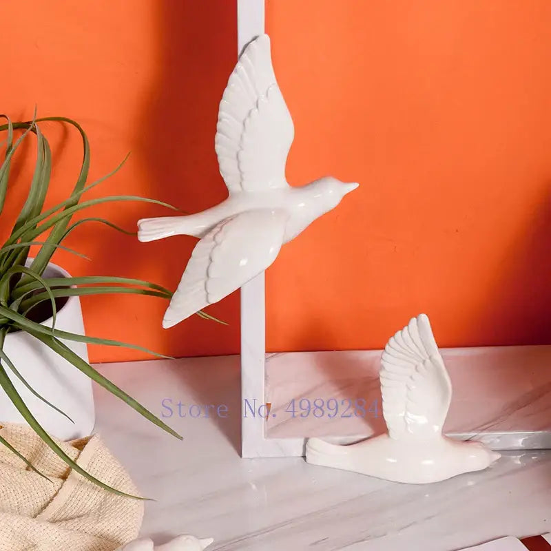 Gold Ceramic Bird Wall