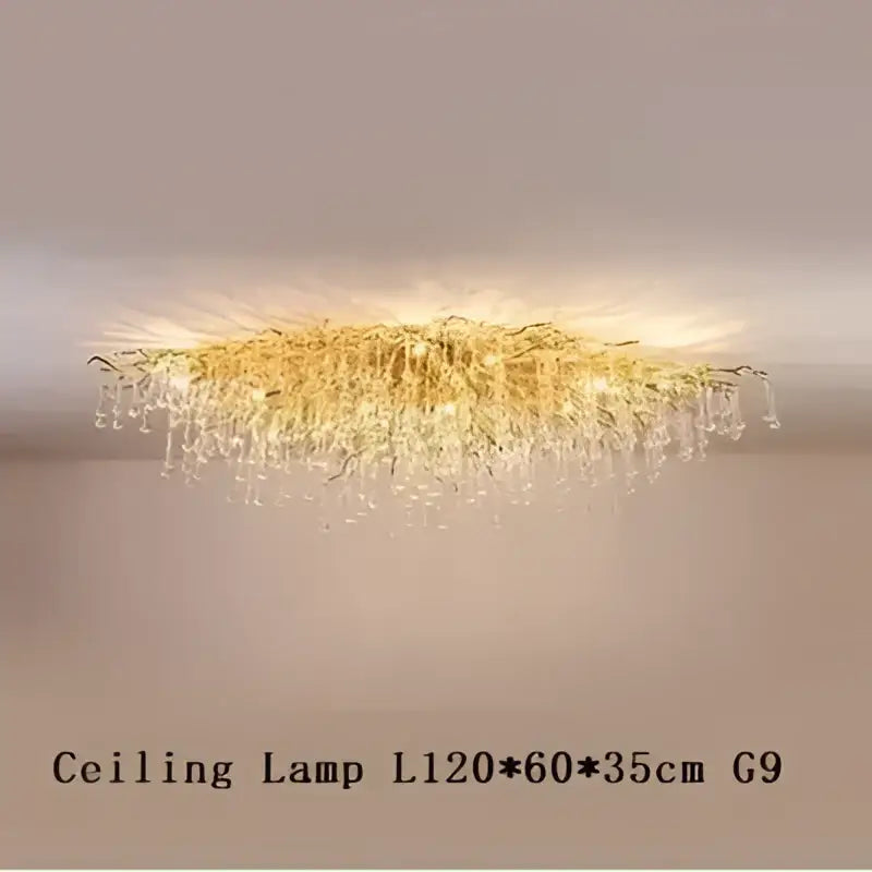 Gold Water Drop 150cm Chandelier