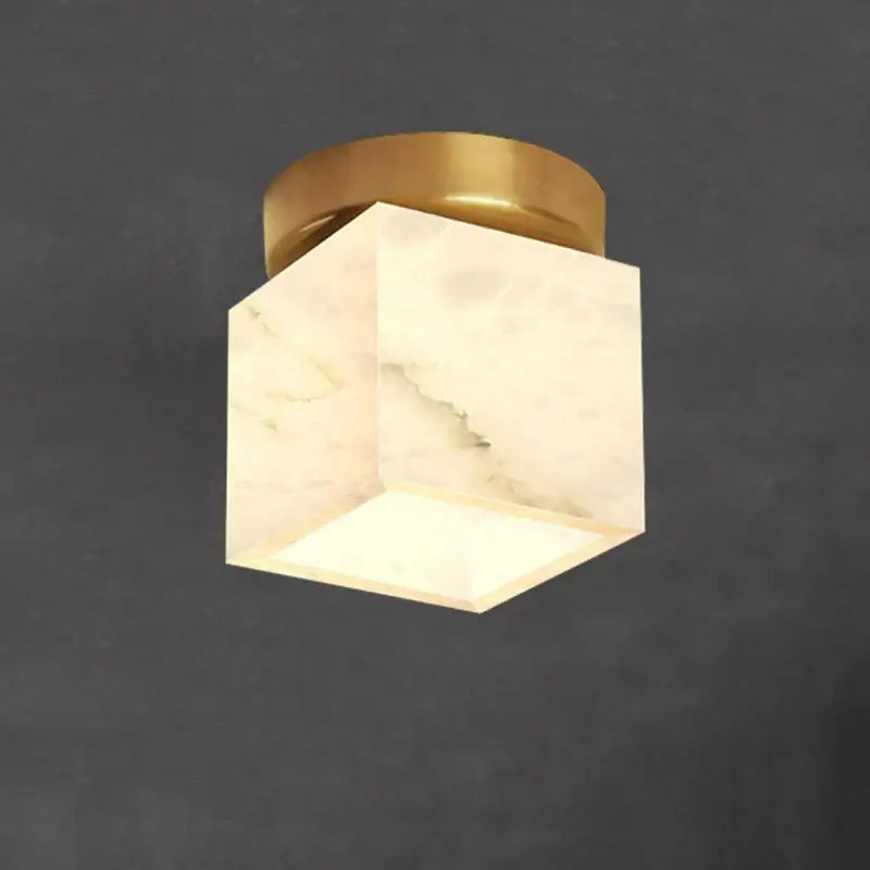 Gold Marble Ceiling Lamp