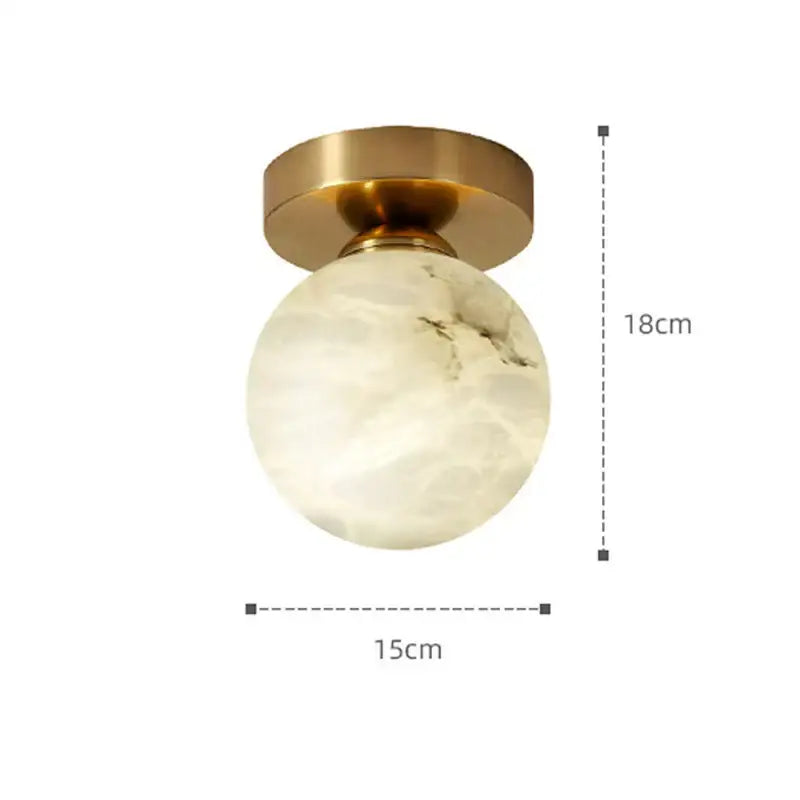 Gold Marble Ceiling Lamp