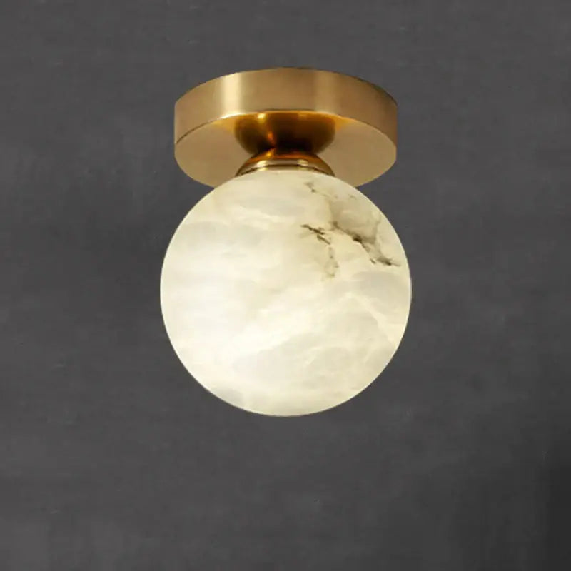 Gold Marble Ceiling Lamp