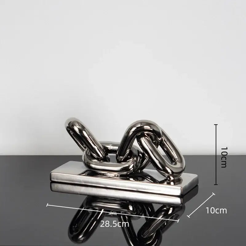 Gold Chain Sculpture Figurine