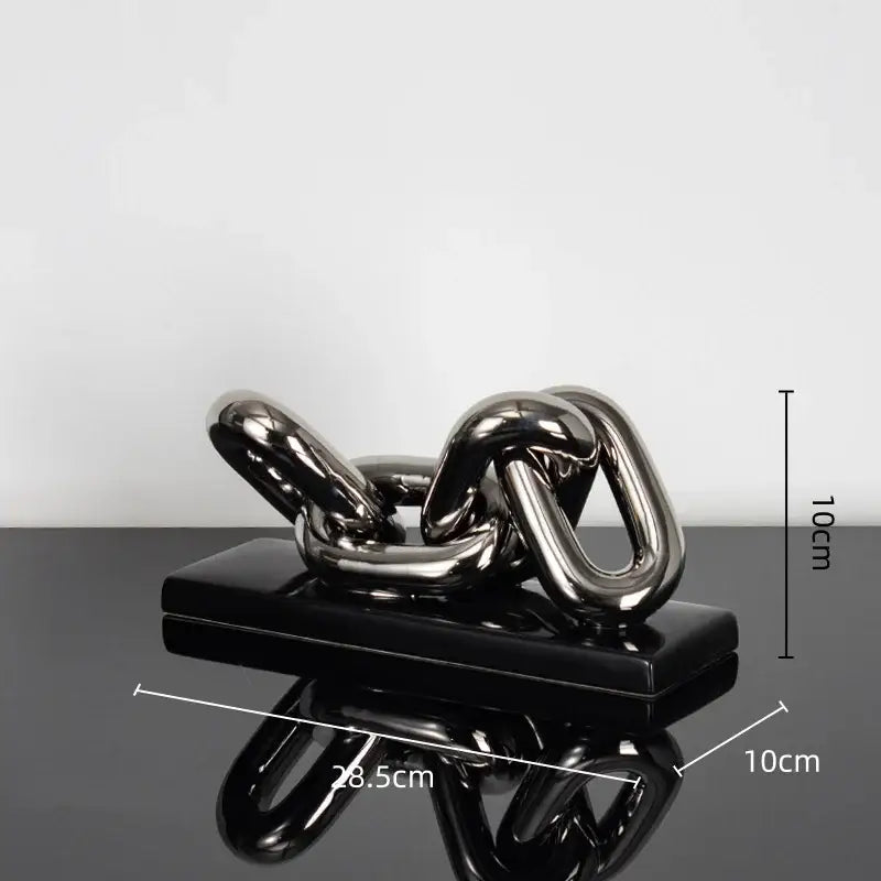 Gold Chain Sculpture Figurine