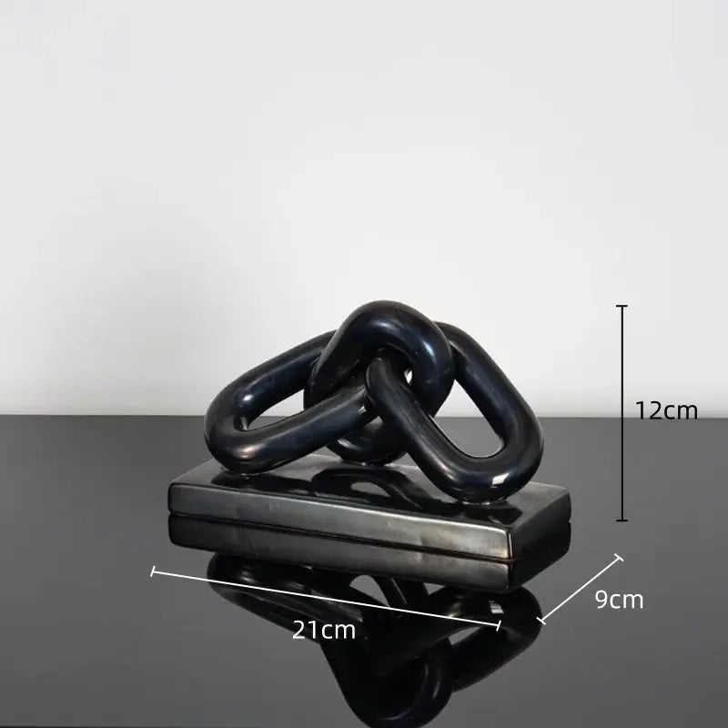 Gold Chain Sculpture Figurine