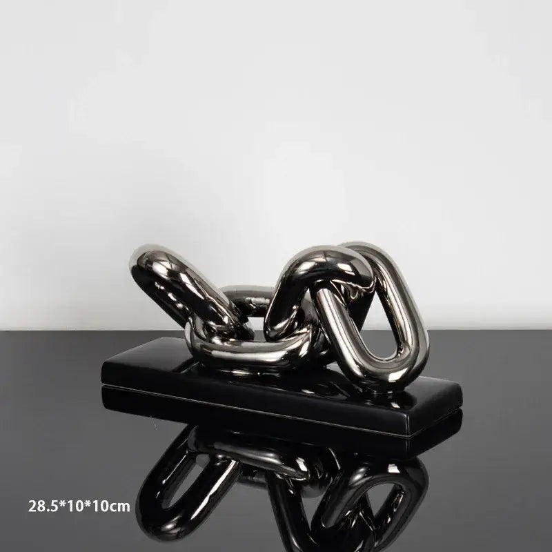Gold Chain Sculpture Figurine