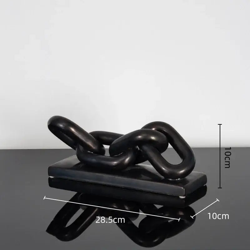Gold Chain Sculpture Figurine