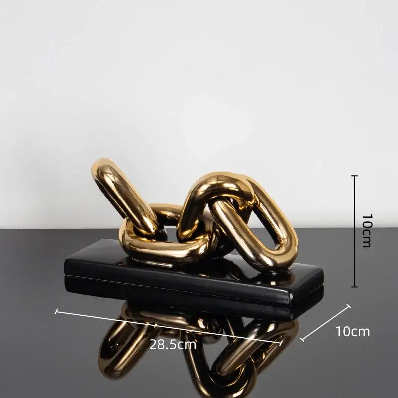 Gold Chain Sculpture Figurine