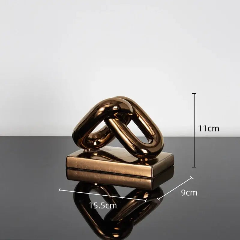 Gold Chain Sculpture Figurine