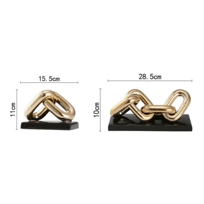 Gold Chain Sculpture Figurine