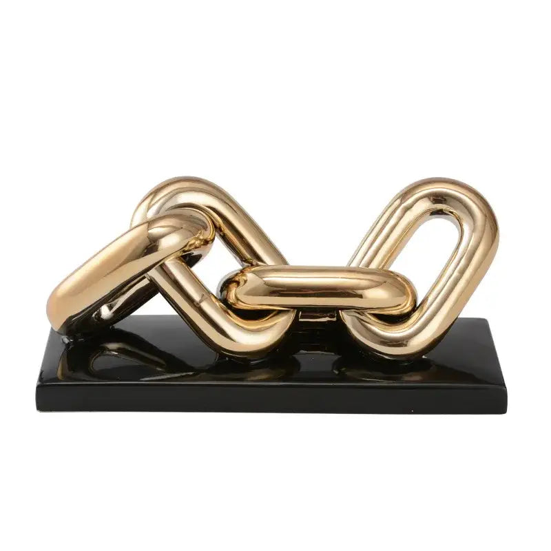 Gold Chain Sculpture Figurine