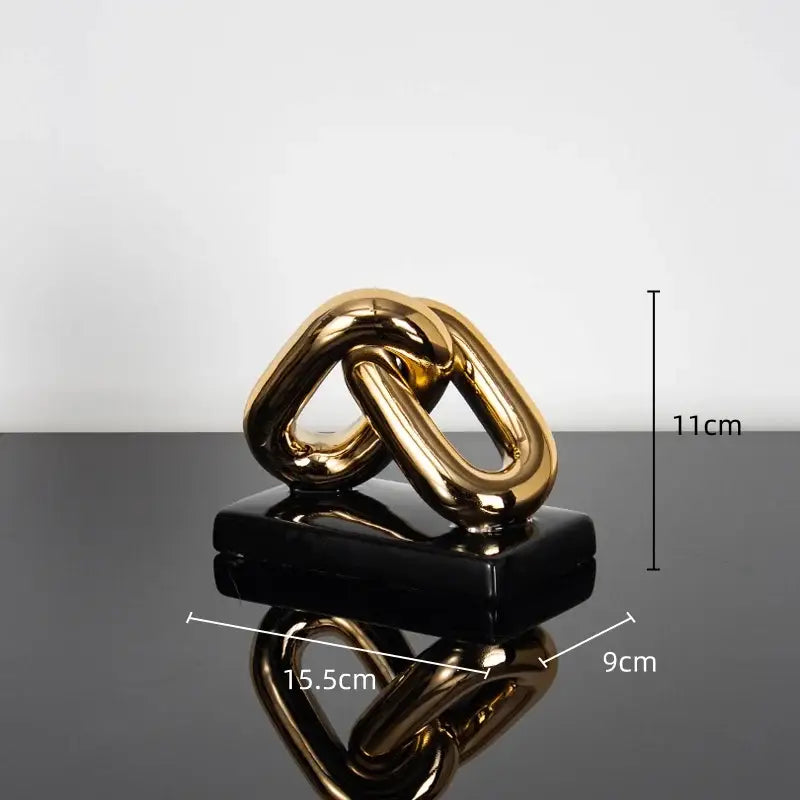 Gold Chain Sculpture Figurine