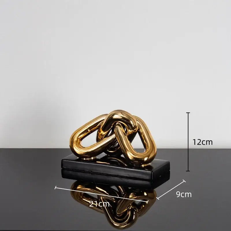 Gold Chain Sculpture Figurine