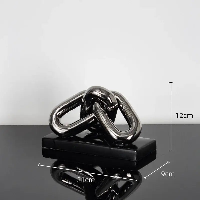 Gold Chain Sculpture Figurine
