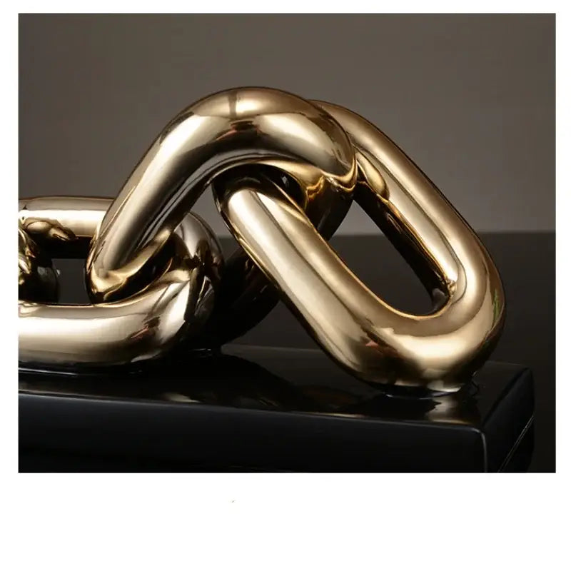 Gold Chain Sculpture Figurine