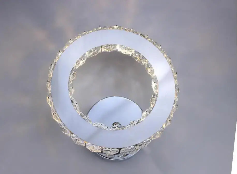 Gold Chrome Crystal Wall Sconce