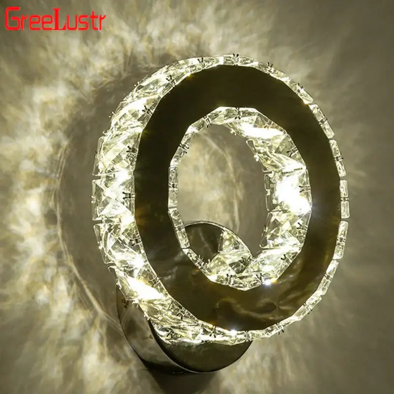 Gold Chrome Crystal Wall Sconce